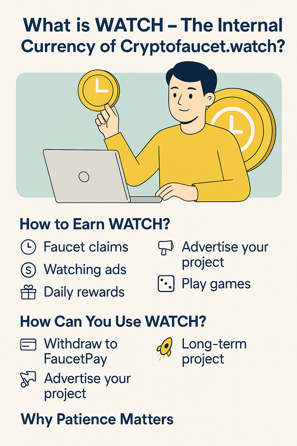 What is WATCH – The Internal Currency of Cryptofaucet.watch?